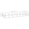 Dog Kennel Silver 266.0 ft² Steel