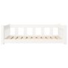 Dog Bed White 37.6"x25.8"x11" Solid Wood Pine