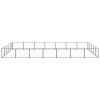 Dog Kennel Black 376.7 ft² Steel