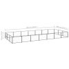 Dog Kennel Black 266.0 ft² Steel