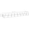Dog Kennel Silver 172.2 ft² Steel